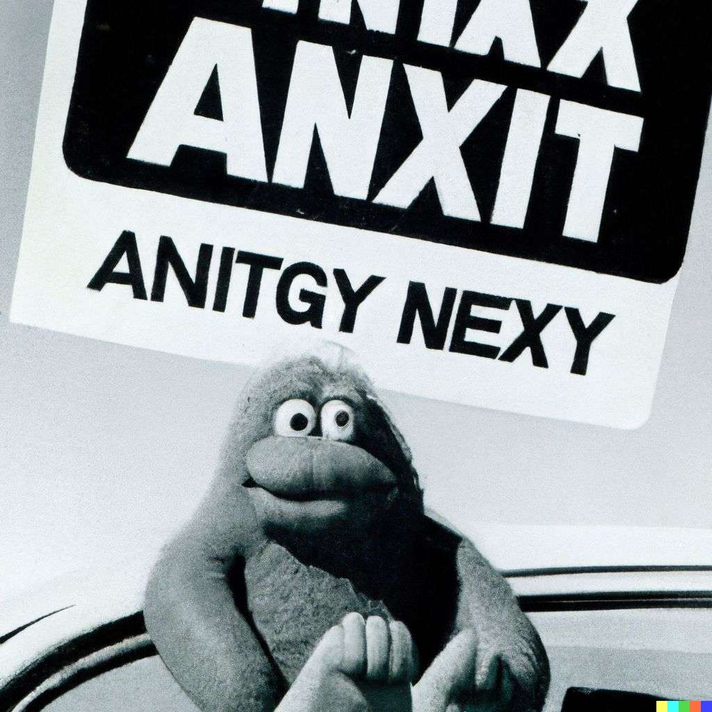 a representation of anxiety, advertisement from the '80s